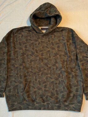 Abercrombie Essential Popover Hoodie - Duck Camo - Size XL